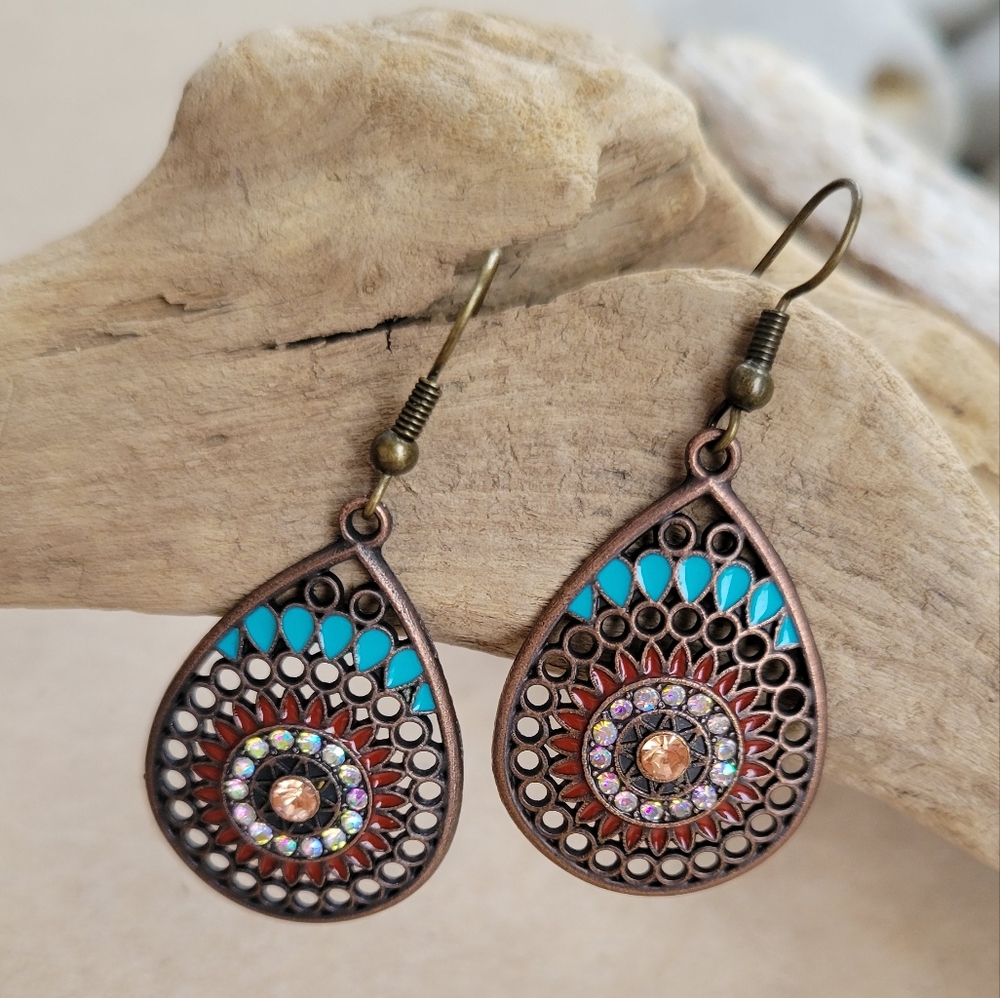 Rustic Bohemian Charm Earrings - Picture 6 of 6